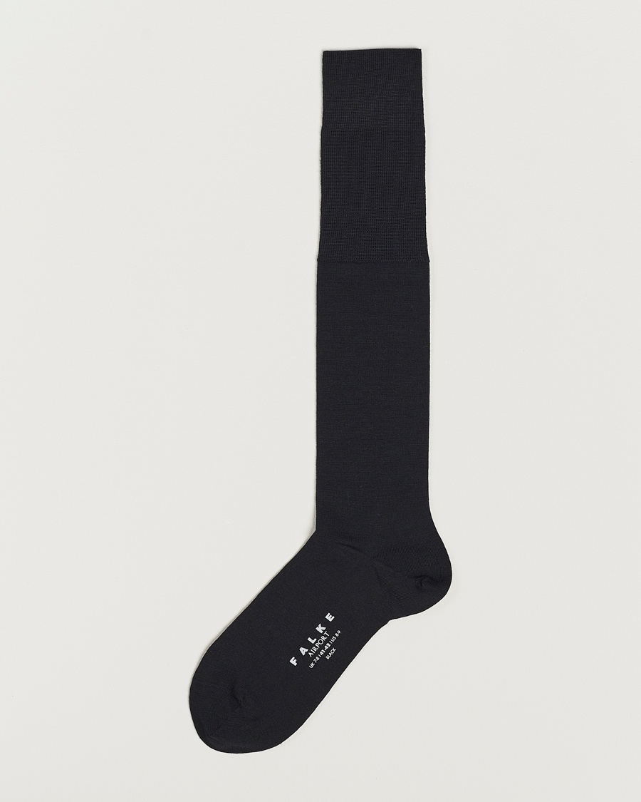 Falke Airport Knee Socks Black – Noir