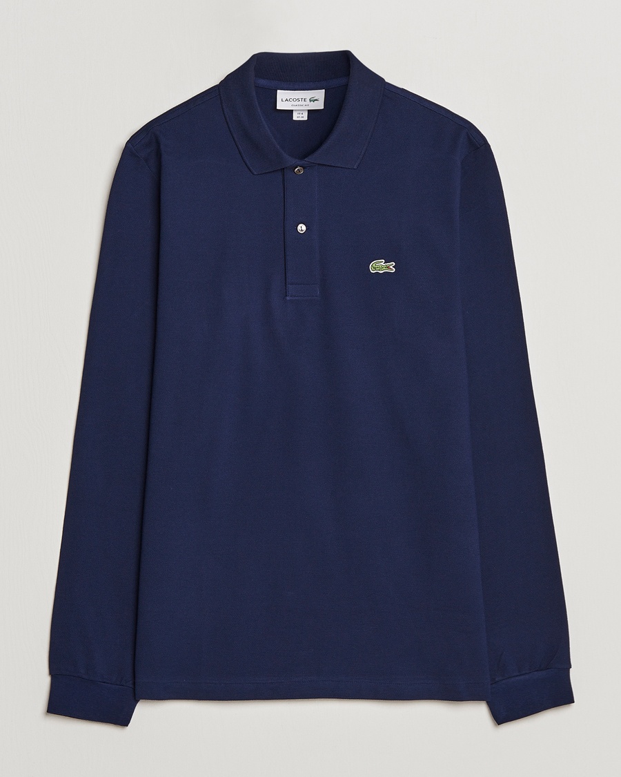 Lacoste Original Long Sleeve Polo Piké Navy Blue – Bleu