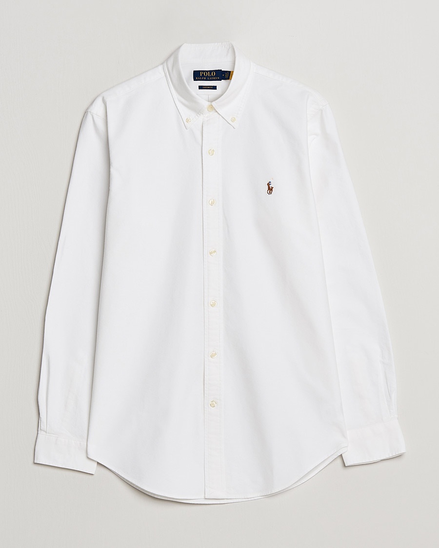 Polo Ralph Lauren Custom Fit Oxford Shirt White – Blanc
