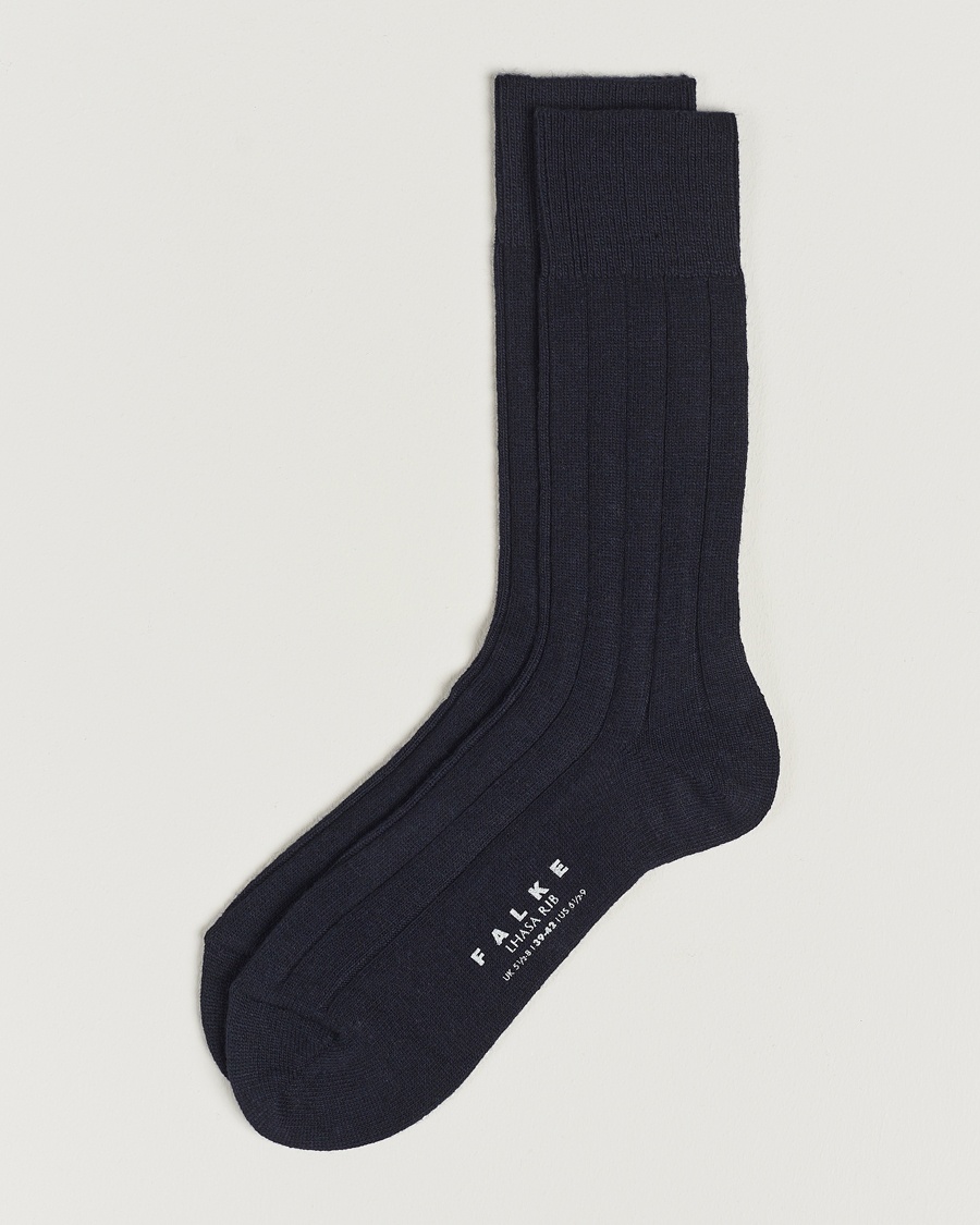 Falke Lhasa Cashmere Socks Dark Navy – Bleu