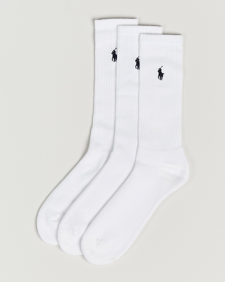 Polo Ralph Lauren 3-Pack Crew Sock White – Blanc