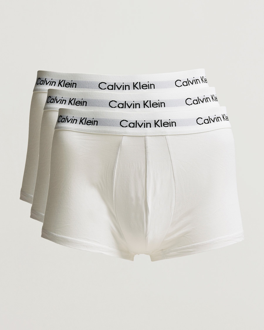 Calvin Klein Cotton Stretch Low Rise Trunk 3-pack White – Blanc