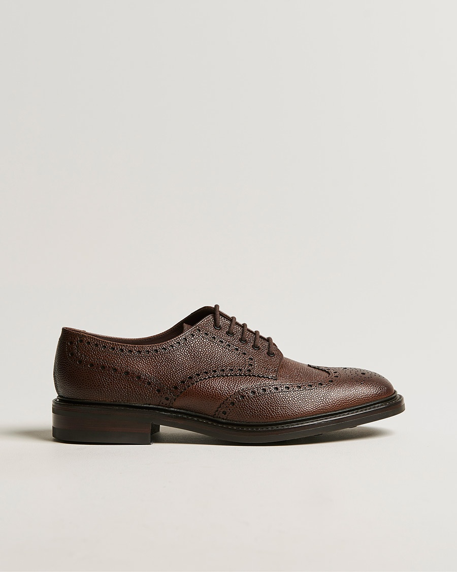 Loake 1880 Badminton Brogue Dark Brown Grain – Bruin