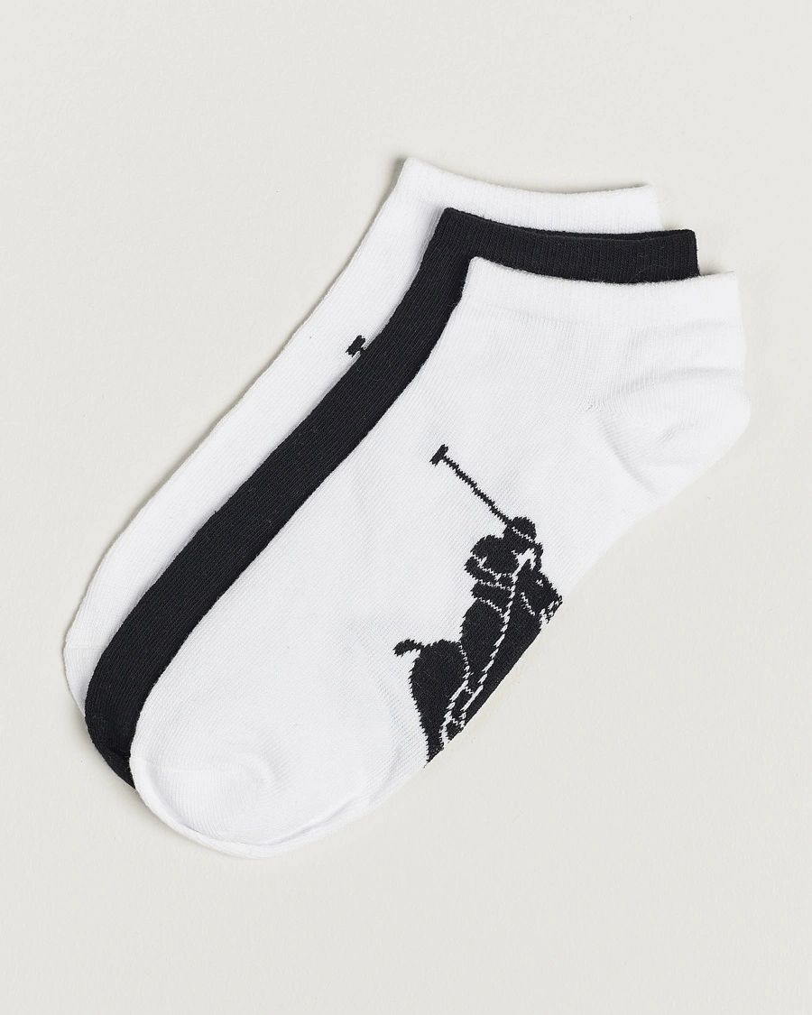 Polo Ralph Lauren 3-Pack Sneaker Sock White/Black – Wit