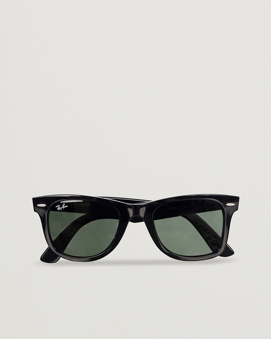 Ray-Ban Original Wayfarer Sunglasses Black/Crystal Green – Noir