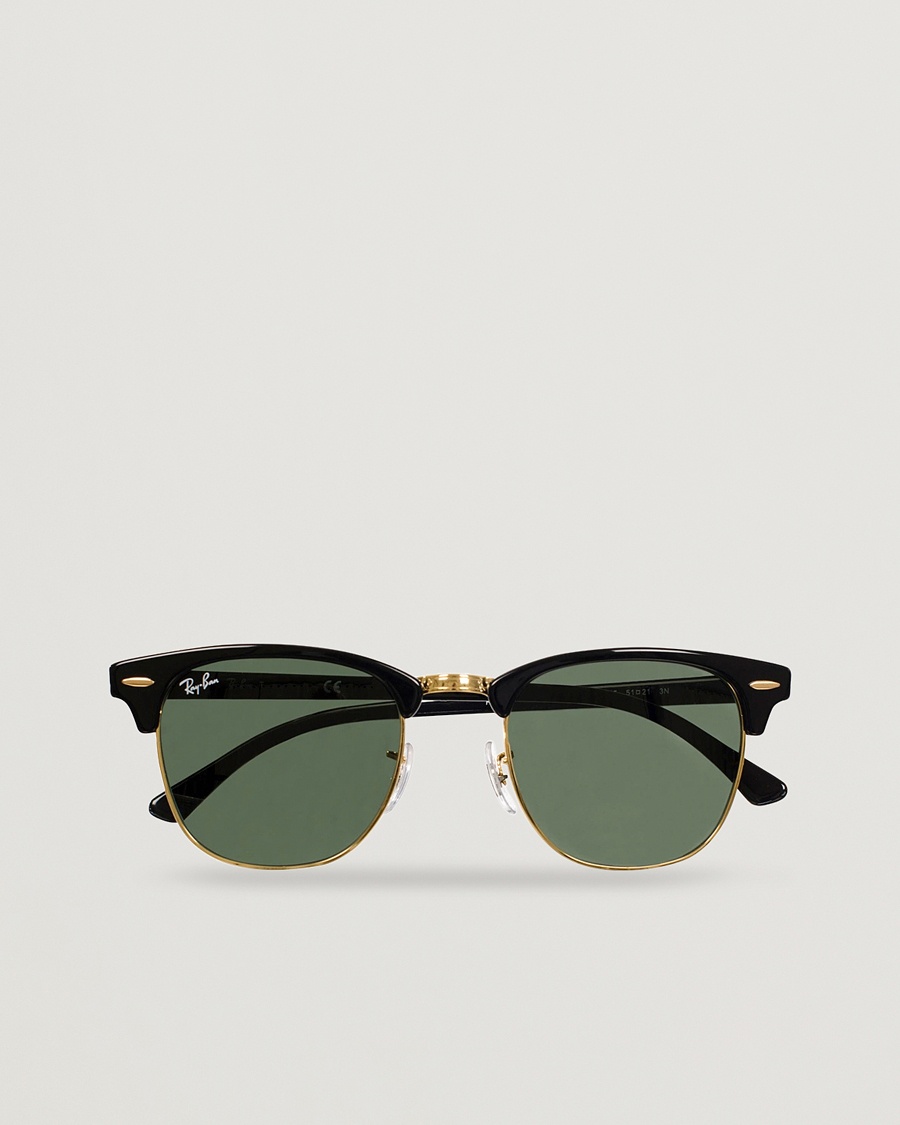 Ray-Ban Clubmaster Sunglasses Ebony/Crystal Green – Noir