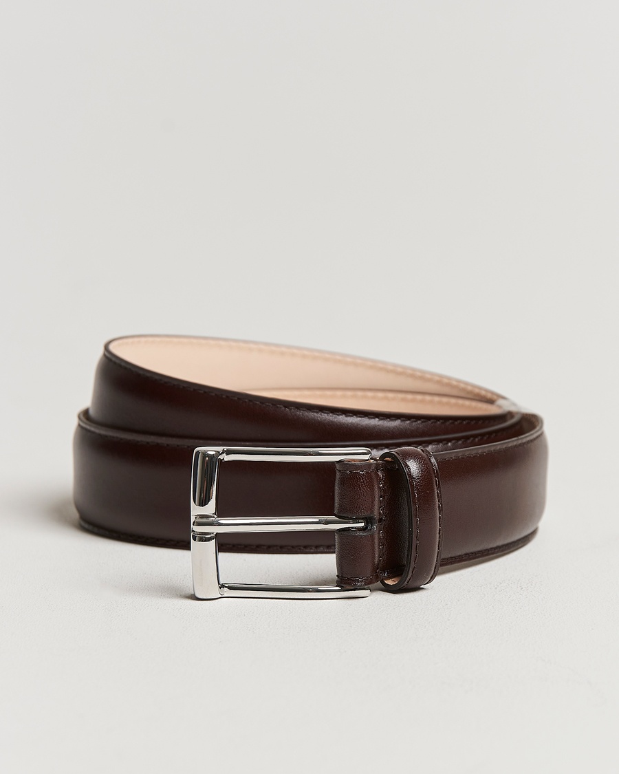 Crockett & Jones Belt 3,2 cm Dark Brown Calf – Marron
