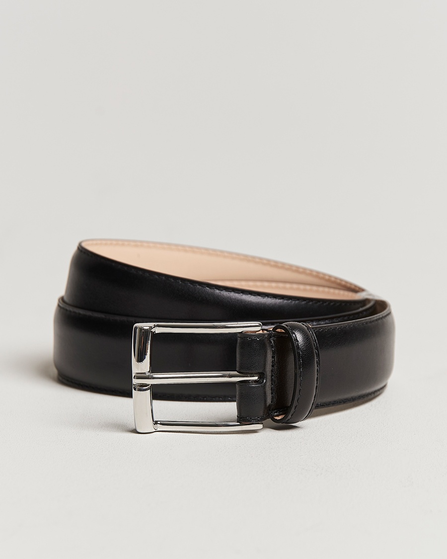 Crockett & Jones Belt 3,2 cm Black Calf – Zwart