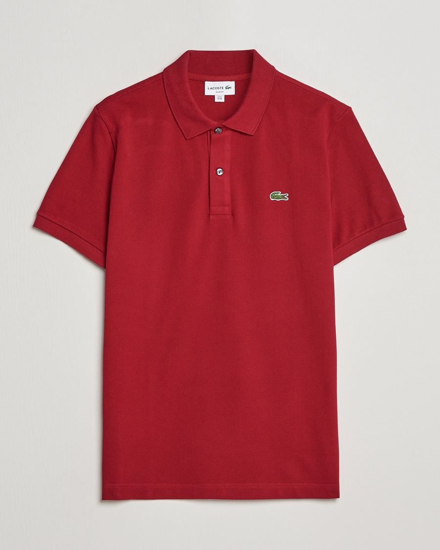 Lacoste Slim Fit Polo Piké Bordeaux – Rouge