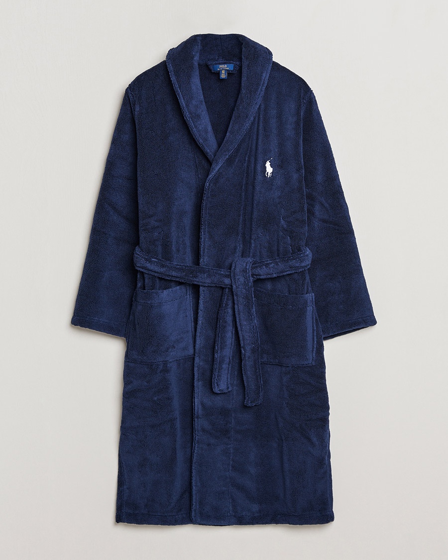 Polo Ralph Lauren Shawl Robe Navy – Bleu