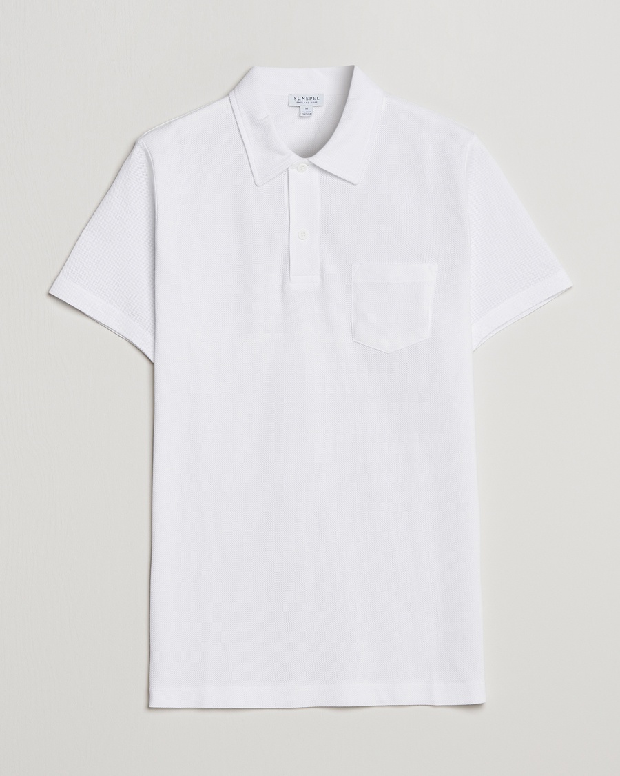 Sunspel Riviera Polo Shirt White – Blanc