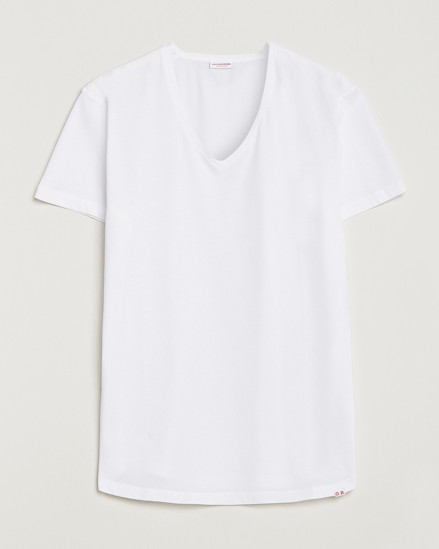 Heren | Orlebar Brown | Orlebar Brown | OB V-Neck Tee White