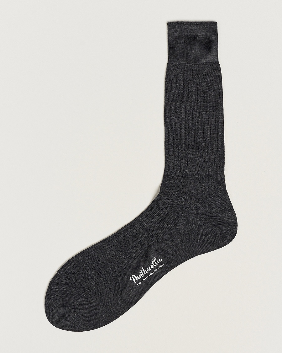 Pantherella Naish Merino/Nylon Sock Charcoal – Grijs