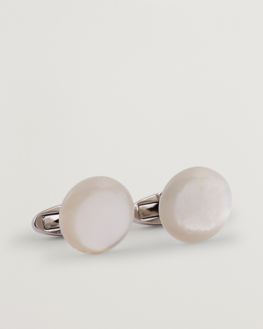 Stenströms Mother of Pearl Cufflink White – Blanc