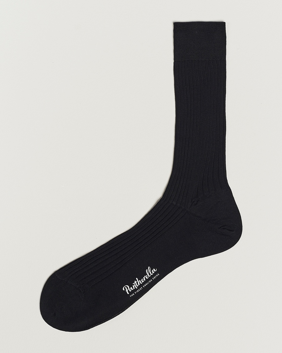 Pantherella Vale Cotton Socks Black – Noir