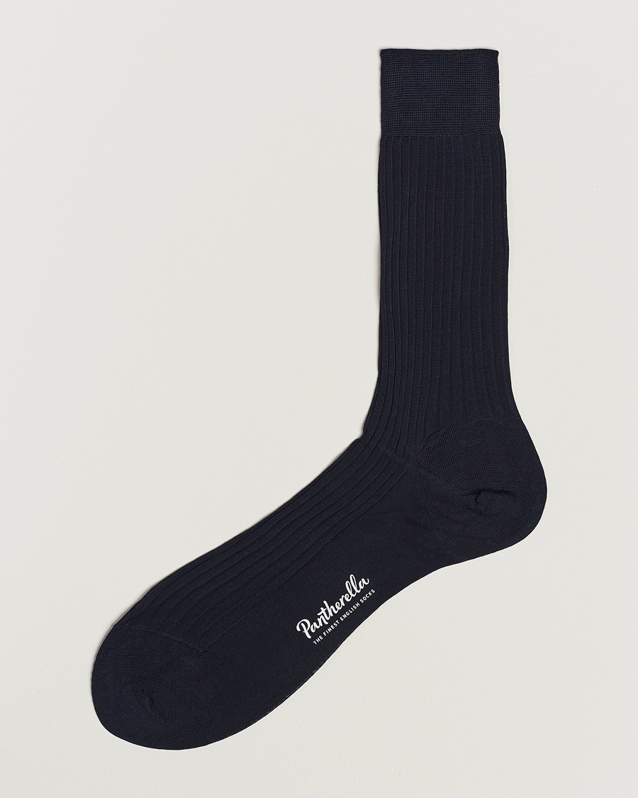 Pantherella Vale Cotton Socks Navy – Bleu