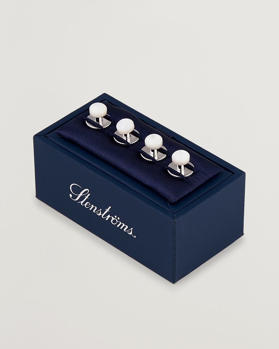 Stenströms Shirt Studs White – Wit