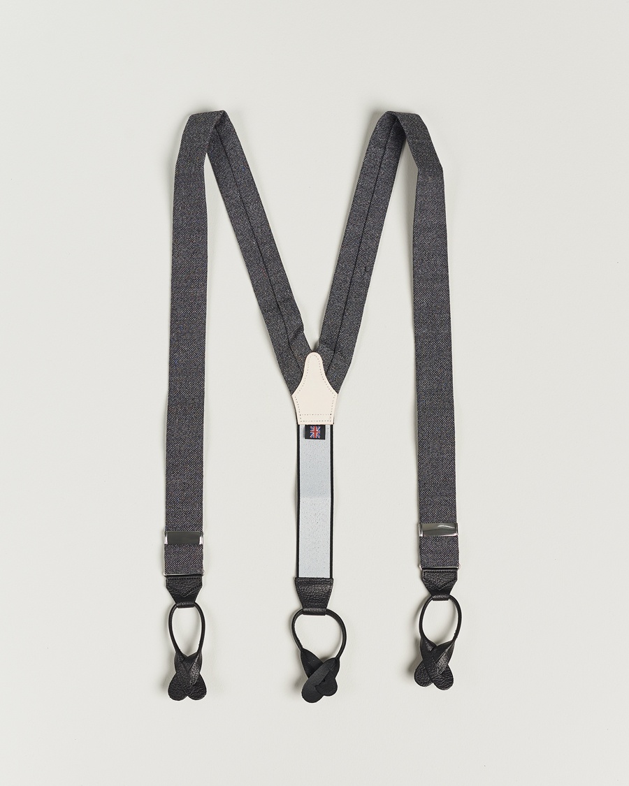 Albert Thurston Donegal Tweed Braces 40mm Dark Grey – Gris