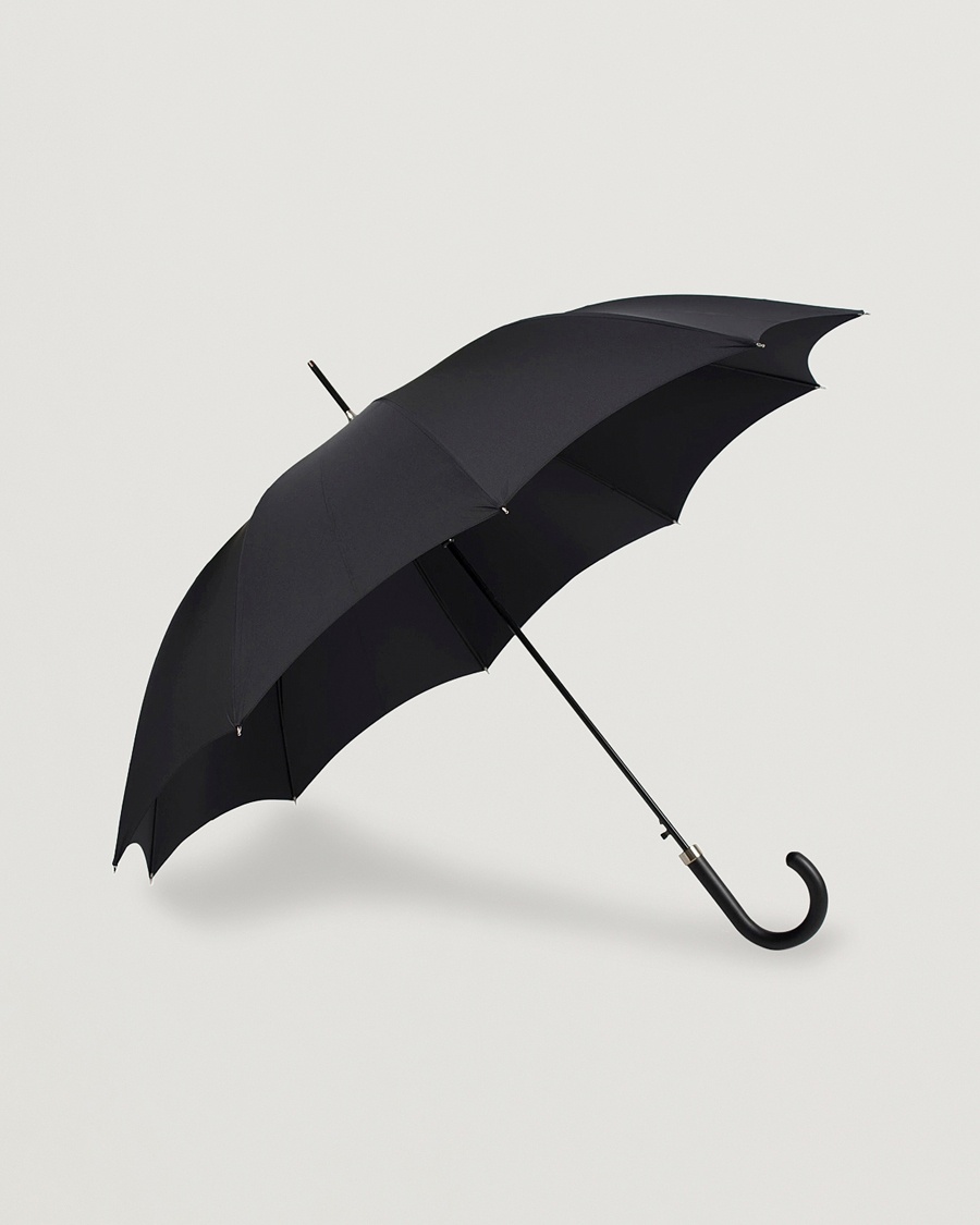 Homme | Affronter La Pluie Avec Style | Fox Umbrellas | Hardwood Automatic Umbrella Black