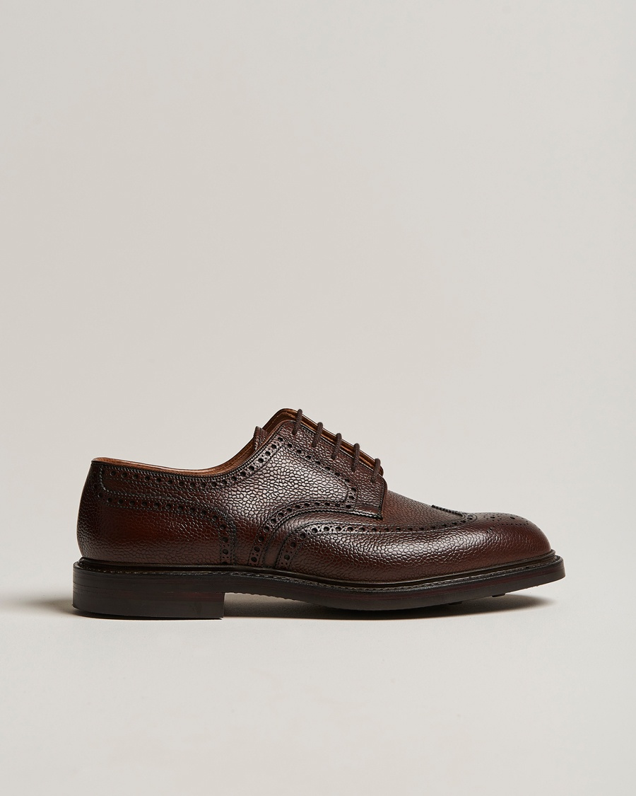 Crockett & Jones Pembroke Derbys Dark Brown Grained Calf – Bruin