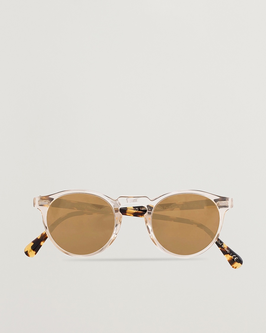 Oliver Peoples Gregory Peck Sunglasses Honey/Gold Mirror – Bruin