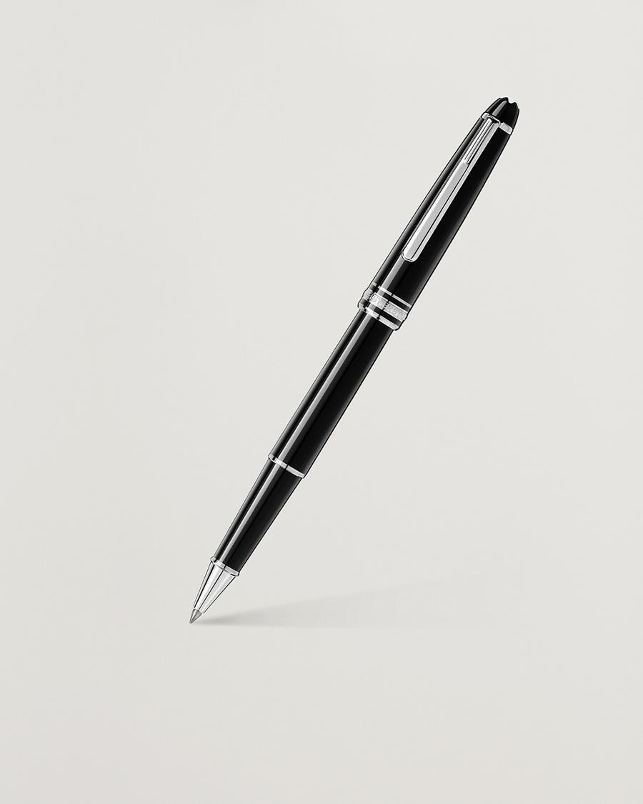 Montblanc 163 Classique Meisterstück Rollerball Pen Platinum Line – Zwart
