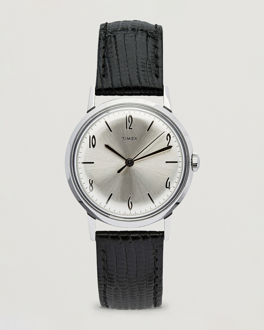 Timex Marlin 1960s Silver Sunray – Noir