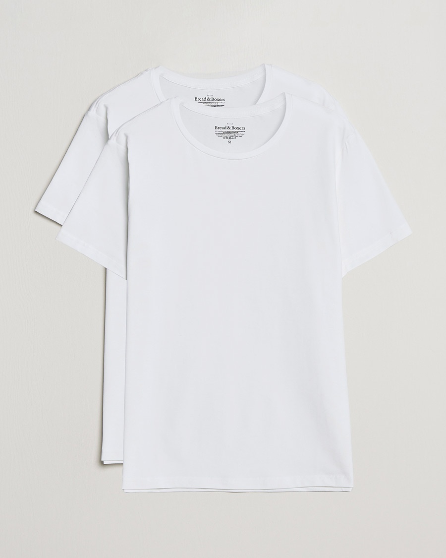 Bread & Boxers 2-Pack Crew Neck Tee White – Blanc