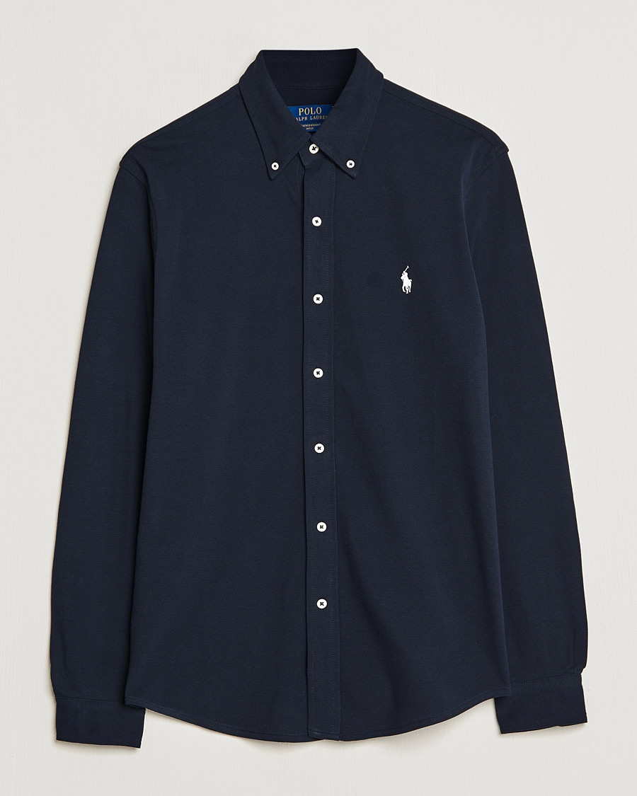 Polo Ralph Lauren Featherweight Mesh Shirt Aviator Navy – Bleu