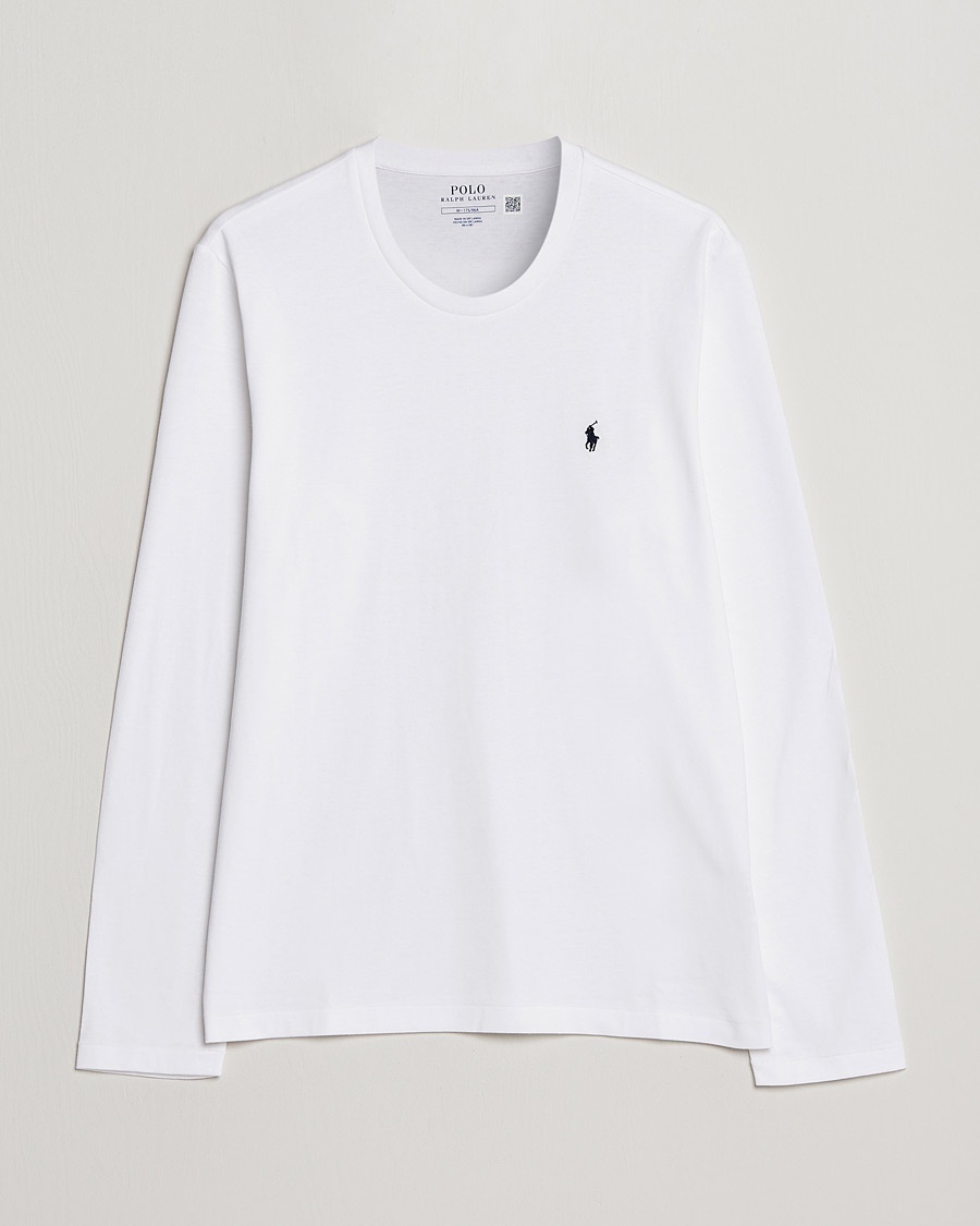 Polo Ralph Lauren Liquid Cotton Long Sleeve Crew Neck Tee White – Wit