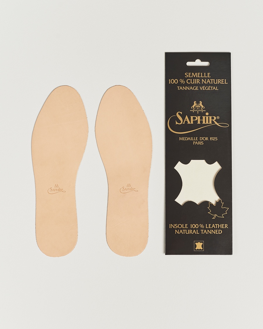 Saphir Medaille d'Or Round Leather Insoles – Beige
