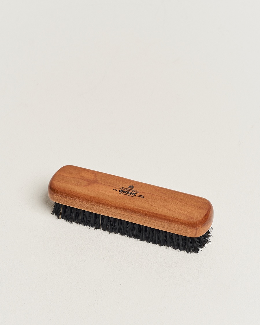 Kent Brushes Small Cherry Wood Travel Clothing Brush – Zwart