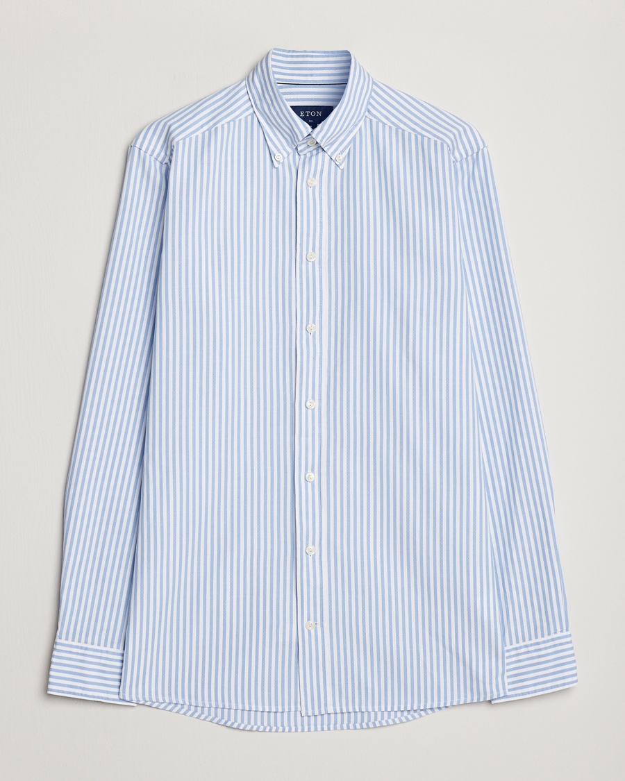 Eton Slim Fit Royal Oxford Stripe Button Down Light Blue – Bleu