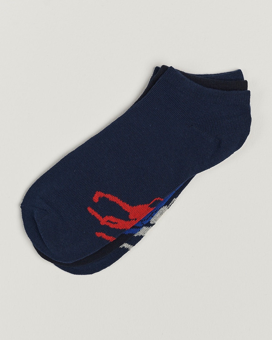 Polo Ralph Lauren 3-Pack Sneaker Sock Navy Multi – Bleu