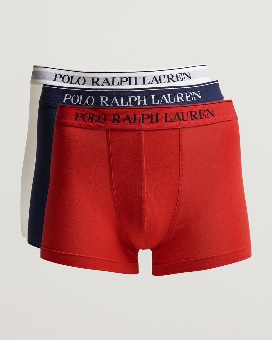 Polo Ralph Lauren 3-Pack Trunk Red/White/Navy – Blanc