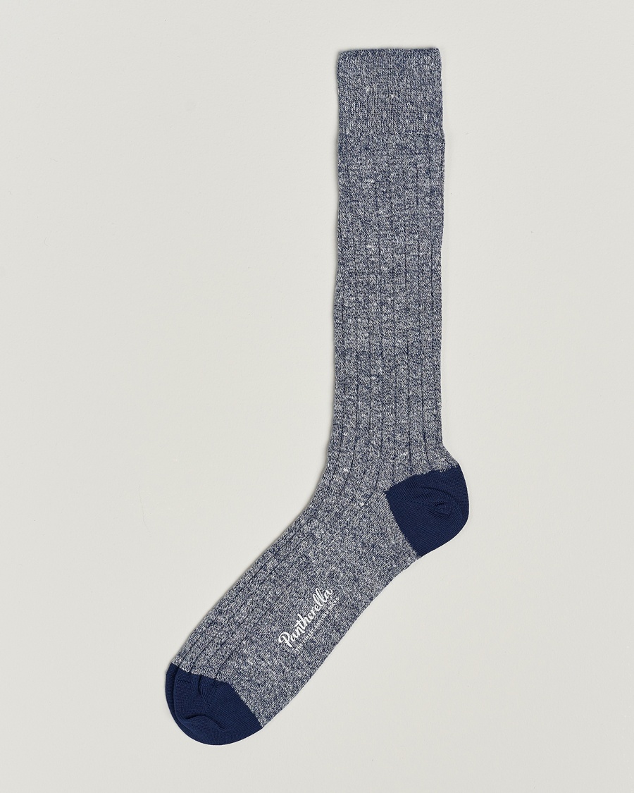 Pantherella Hamada Linen/Cotton/Nylon Sock Indigo – Bleu