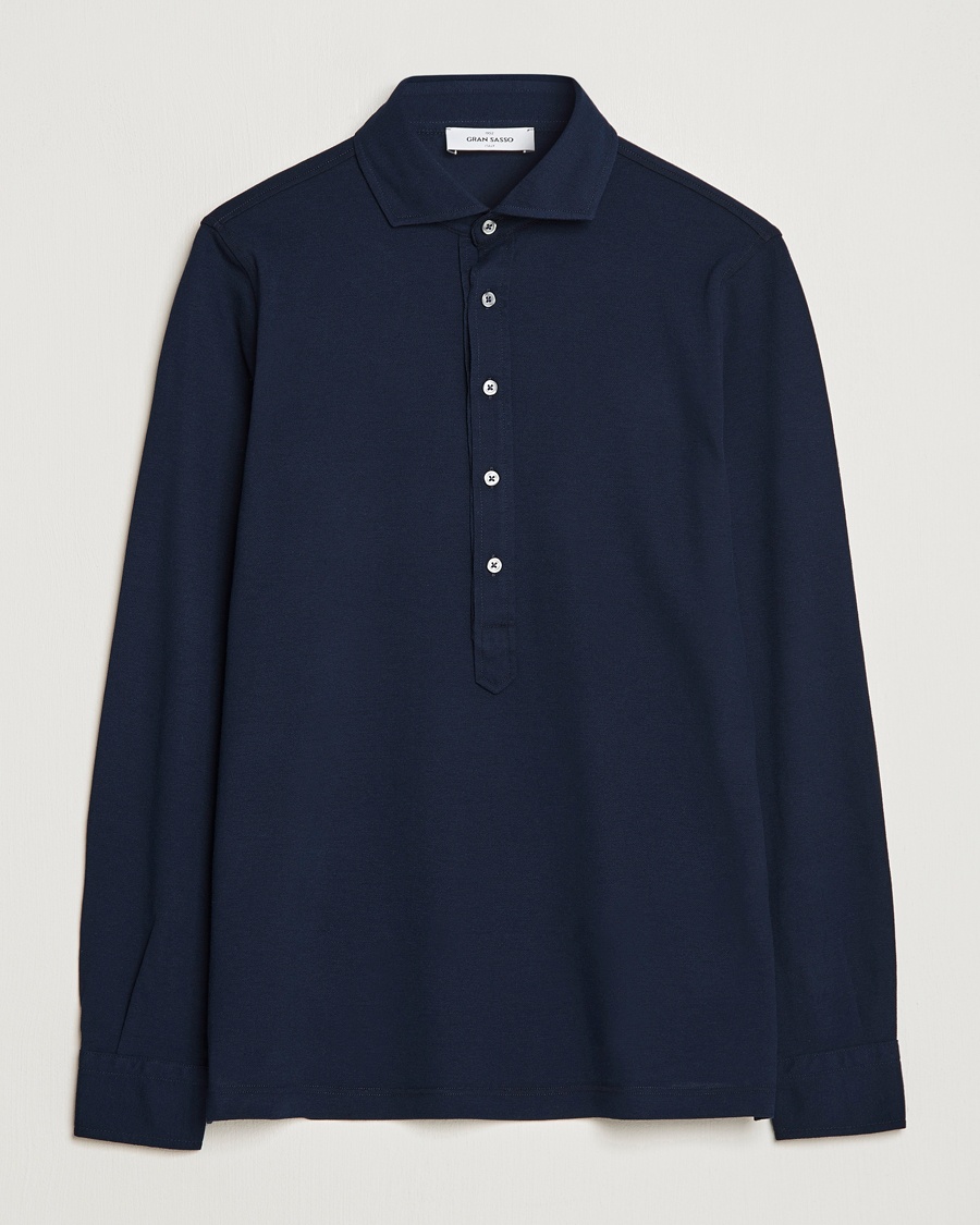 Gran Sasso Popover Shirt Navy – Bleu