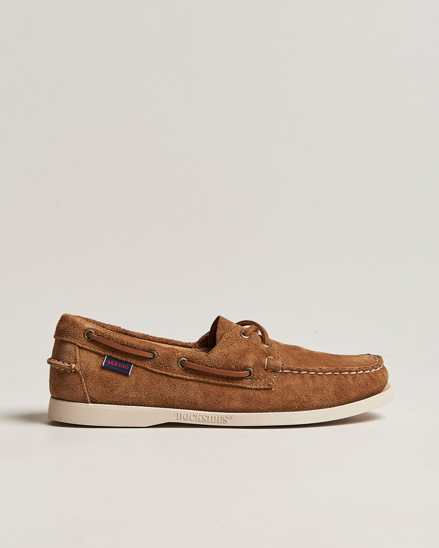Homme | Chaussures En Daim | Sebago | Docksides Suede Boat Shoe Brown Cognac