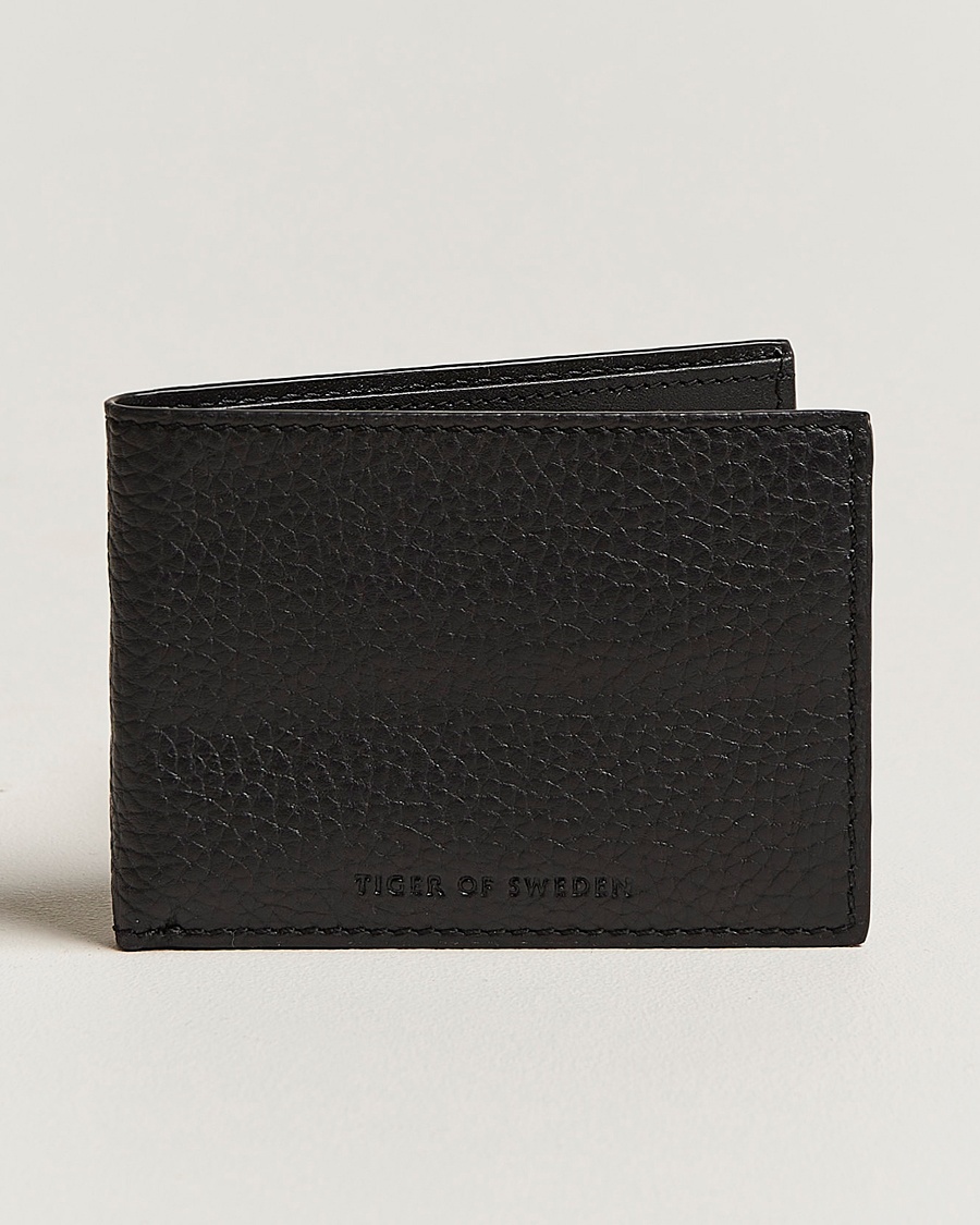 Heren | | Tiger of Sweden | Wrene Grained Leather Wallet Black