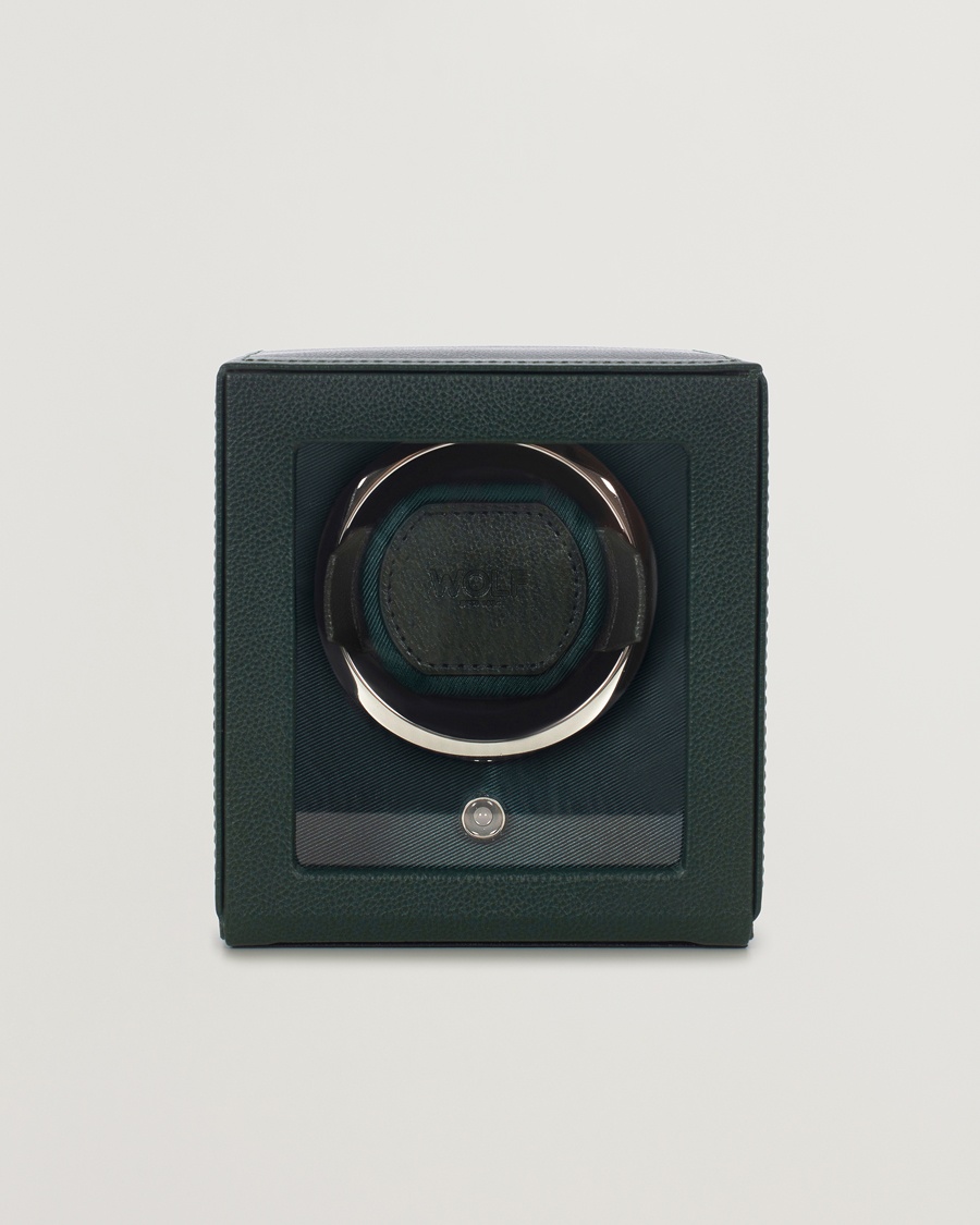 Heren | Horloge opwinders en dozen | WOLF | Cub Single Winder With Cover Green