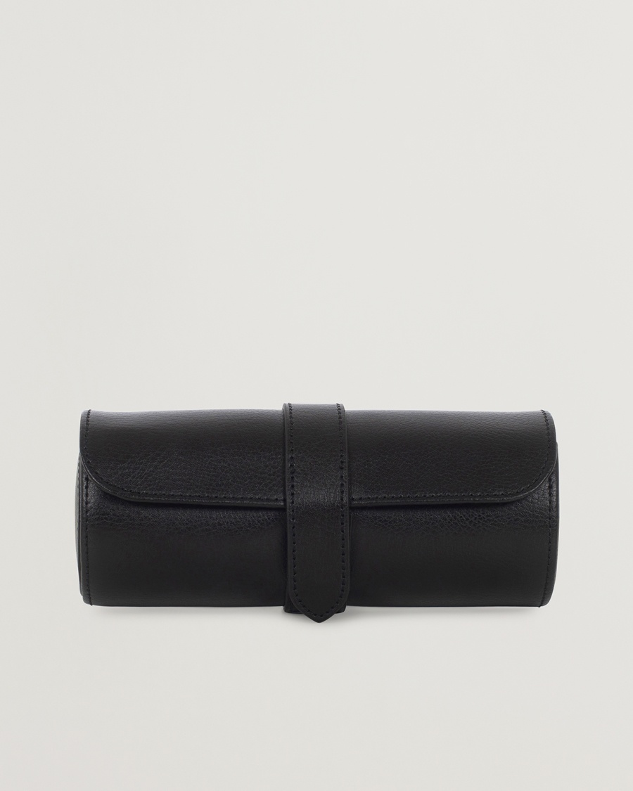 WOLF Blake Triple Watch Roll Black/Grey – Zwart