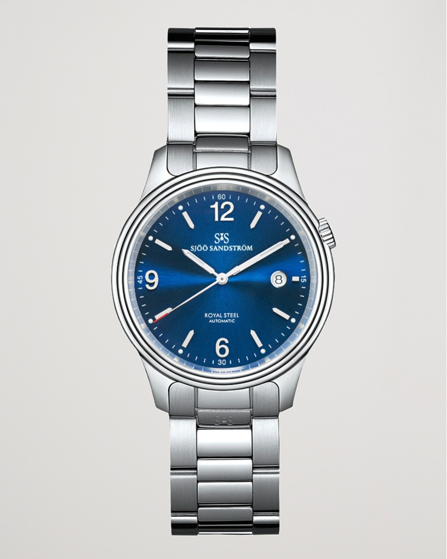 Sjöö Sandström Royal Steel Classic 41mm Blue and Steel – Argent