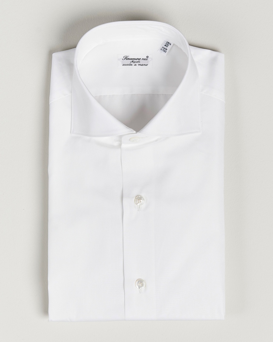 Finamore Napoli Milano Slim Fit Classic Shirt White – Blanc
