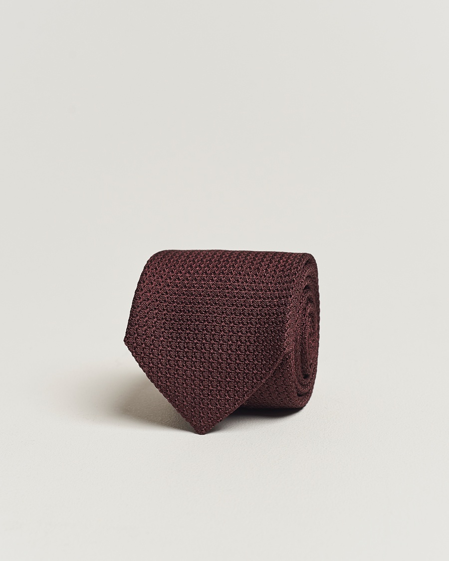 Homme | Cravates | Amanda Christensen | Silk Grenadine 8 cm Tie Wine