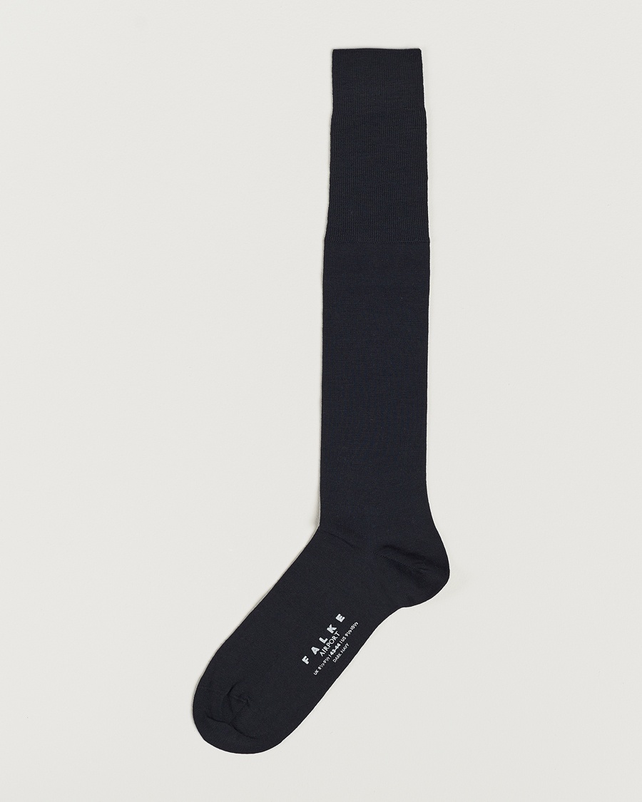 Falke Airport Knee Socks Dark Navy – Bleu