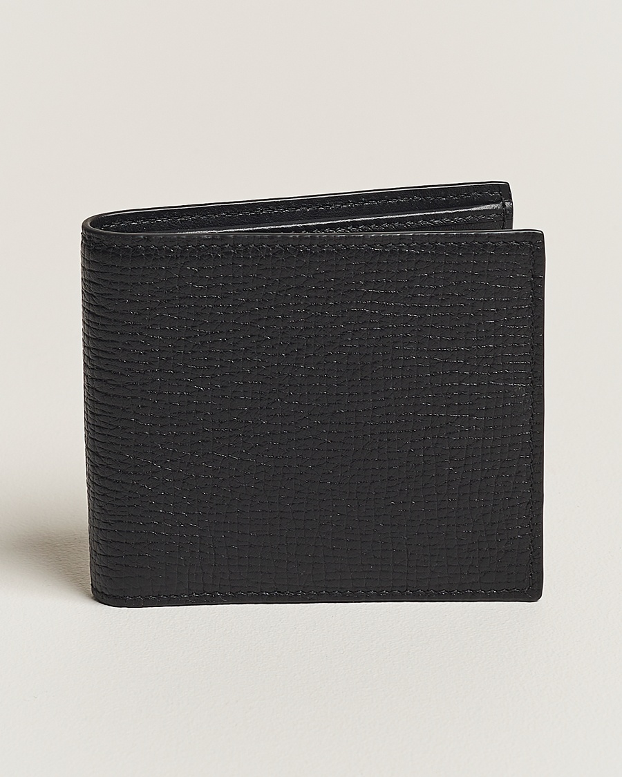 Smythson Ludlow 6 Card Wallet Black – Zwart