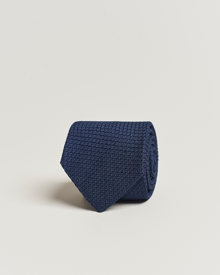 Homme | Cravates | Amanda Christensen | Silk Grenadine 8 cm Tie Napoli Blue