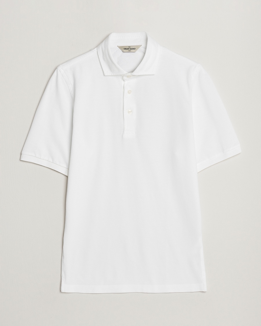 Gran Sasso Washed Polo White – Blanc