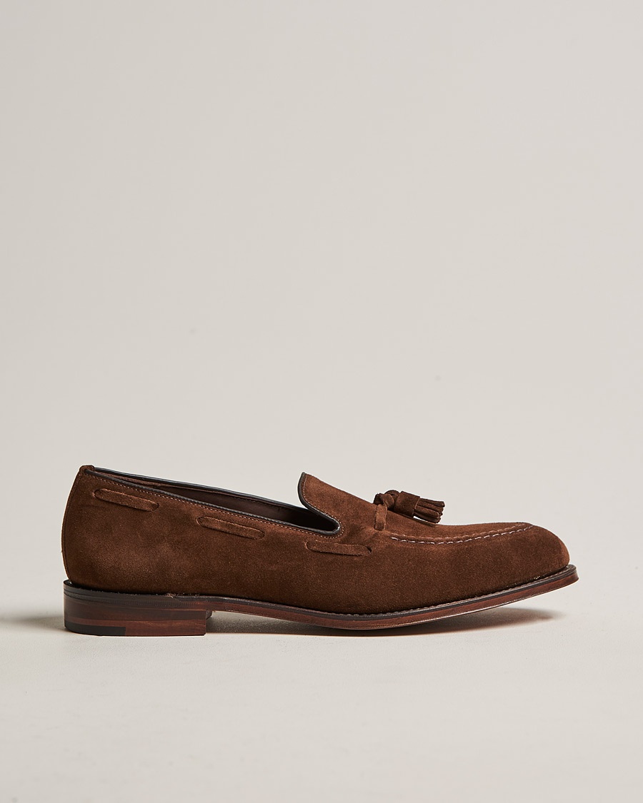 Loake 1880 Russell Tassel Loafer Polo Oiled Suede – Bruin