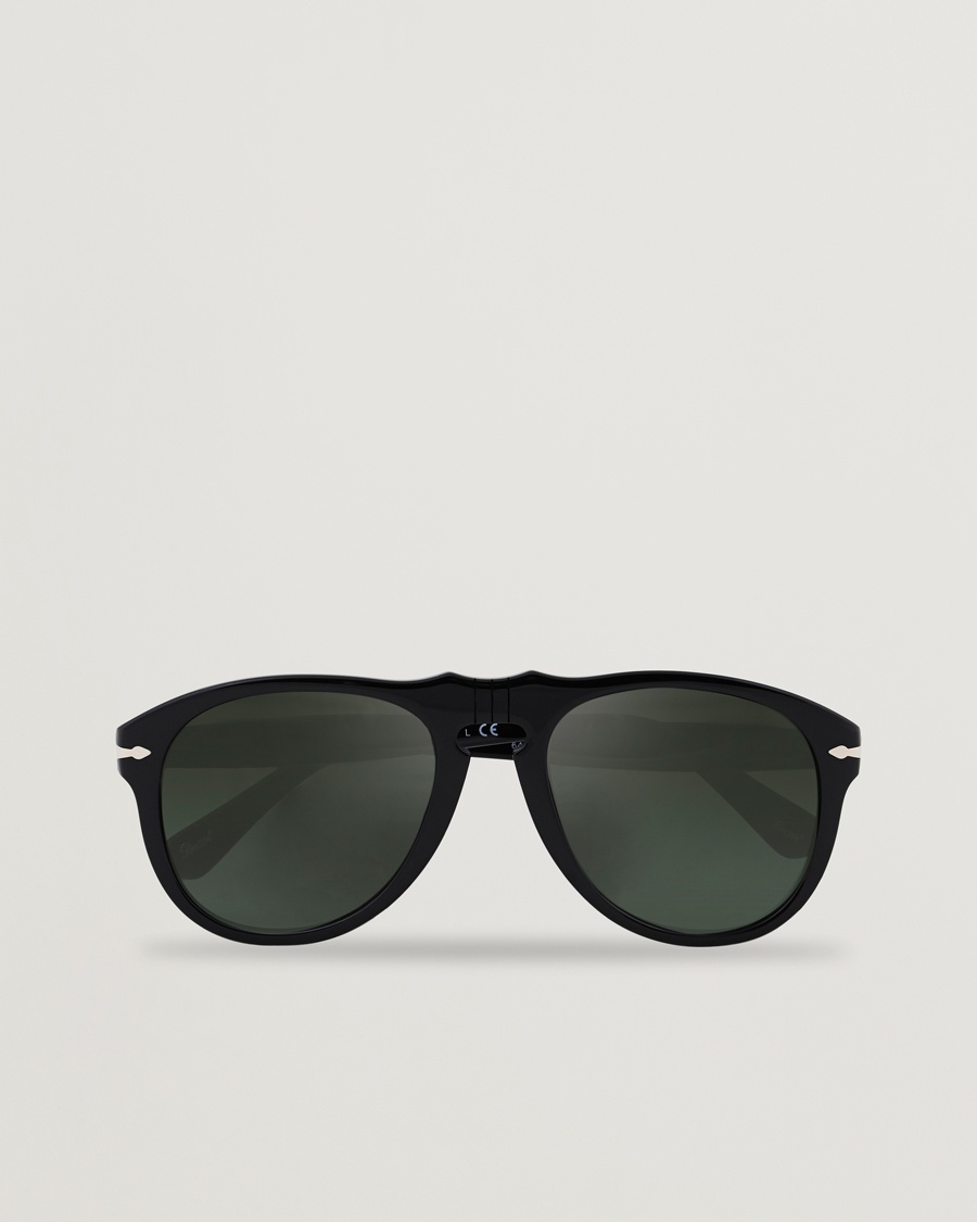 Homme | Lunettes De Soleil À Monture D | Persol | 0PO0649 Sunglasses Black/Crystal Green